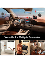 {Original} 360° Rotatable Magnetic Phone Holder with Vacuum Suction, Reusable Sticky Dashboard Mount, Foldable Mobile Stand for Car Desk & Wall Use 360 Degree Magnetic Phone Holder