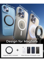 {Original} 360° Rotatable Magnetic Phone Holder with Vacuum Suction, Reusable Sticky Dashboard Mount, Foldable Mobile Stand for Car Desk & Wall Use 360 Degree Magnetic Phone Holder