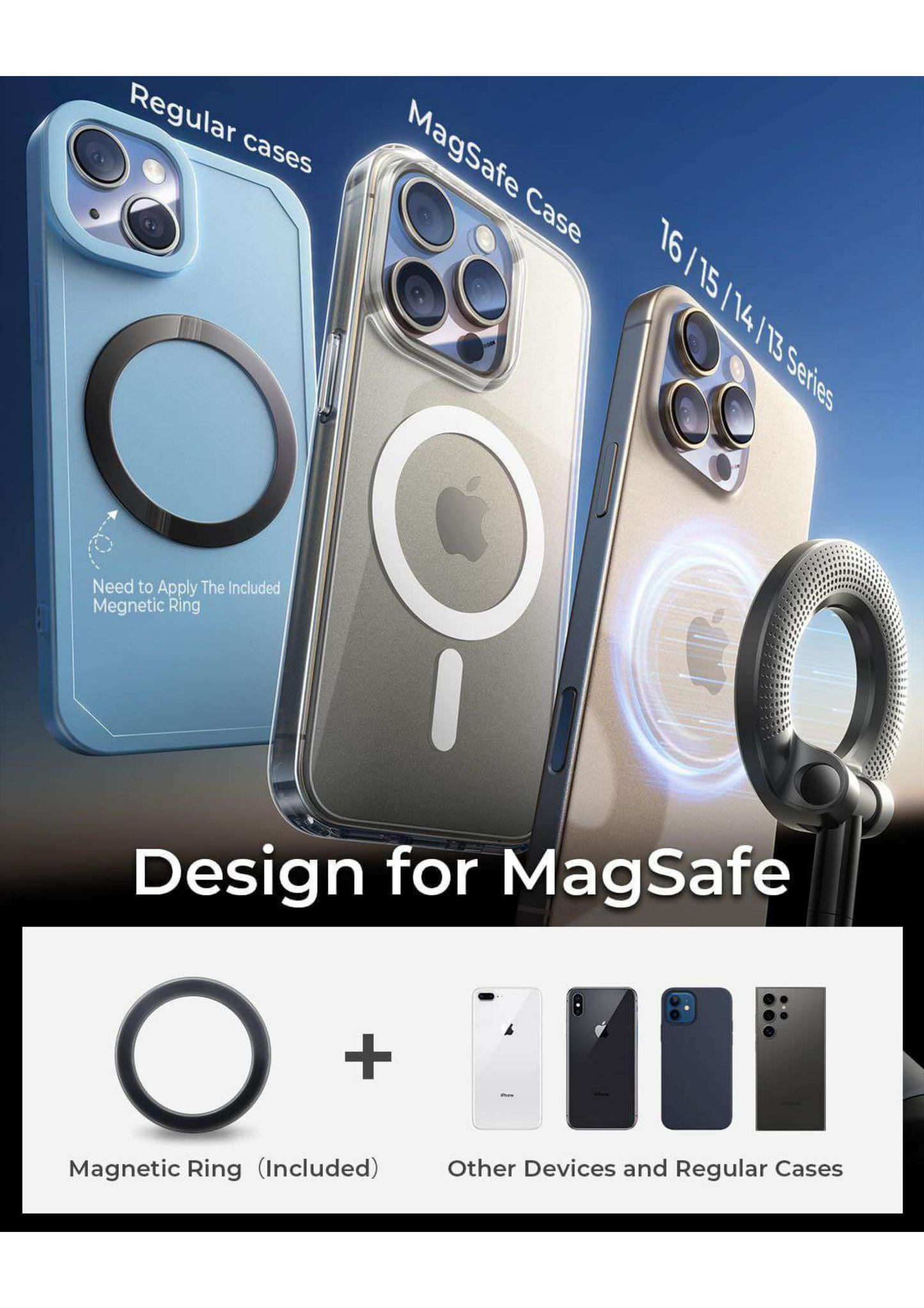 {Original} 360° Rotatable Magnetic Phone Holder with Vacuum Suction, Reusable Sticky Dashboard Mount, Foldable Mobile Stand for Car Desk & Wall Use 360 Degree Magnetic Phone Holder