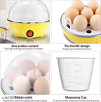 Electric Egg Cooker: Rapid Egg Boiler for Easy-To-Peel, Soft Medium or Hard Boiled Eggs, 7 Egg Capacity, with Auto Shut Off Feature(Multi Color)